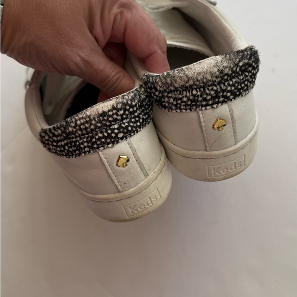 Keds by Kate Spade Women's Classic White Sneakers animal print size 9 - Picture 8 of 9